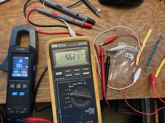 5.6KΩ resistor check. 5.621KΩ on the HP 974A